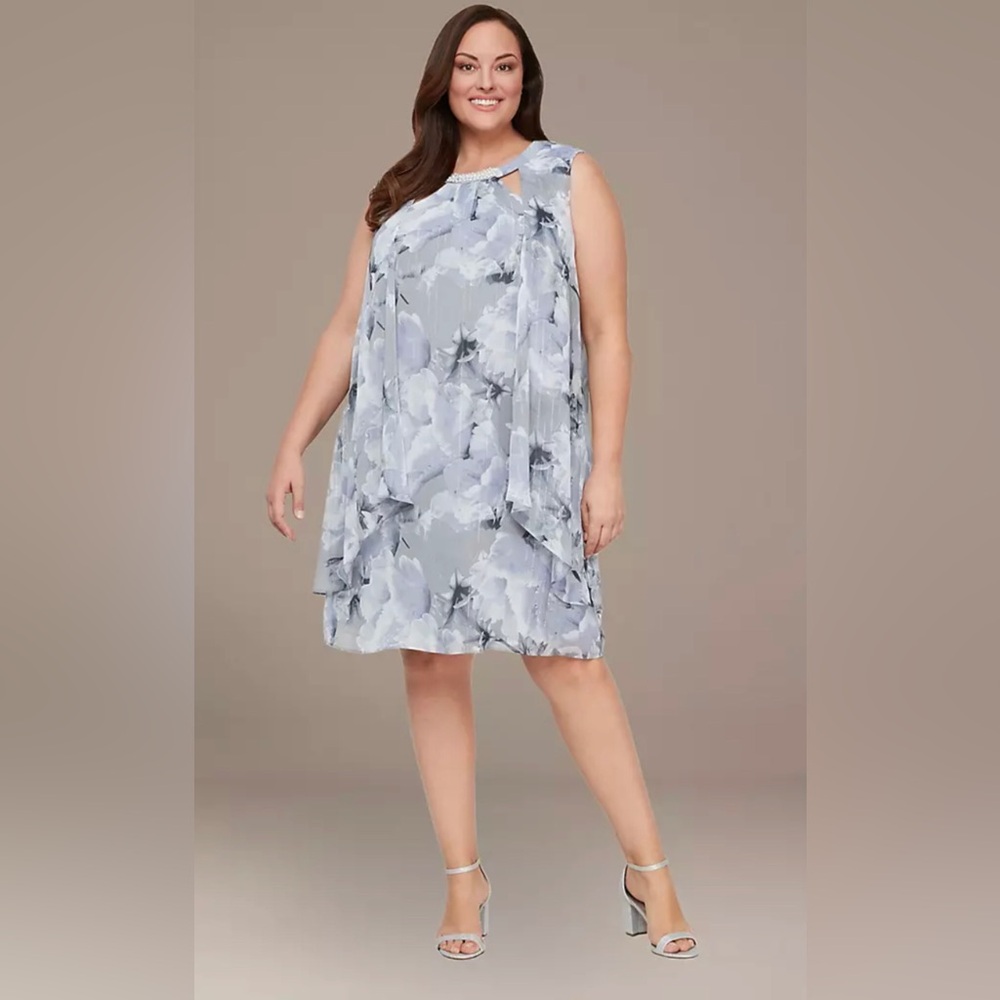 Blue and White One Shoulder Sundress for Wedding Guest
